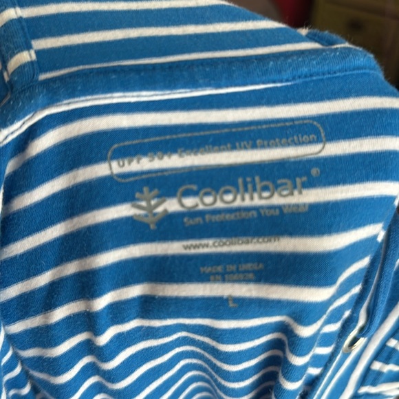 Coolibar Cabana striped hoodie size Large - Picture 3 of 3
